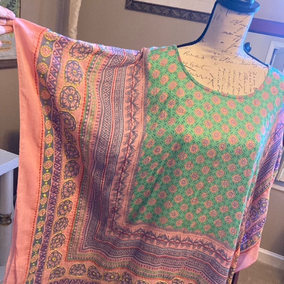 Pastel Embellished Poncho - One Size fits all - Picture 2 of 5